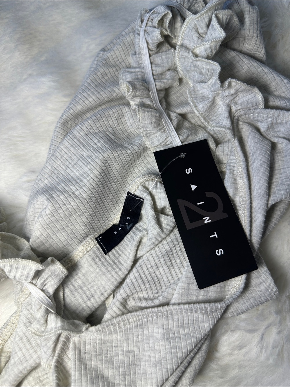 Ruffled ribbed bodysuit - Picture 3 of 3